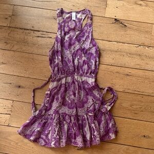 Vintage Zimmermann Purple and Cream Dress